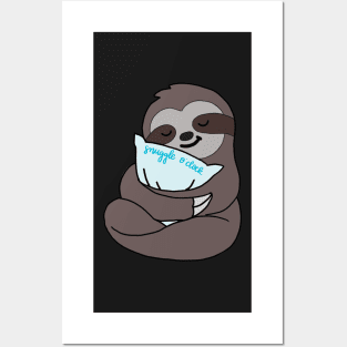 snuggle sloth Posters and Art